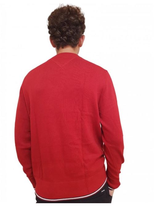 Red men's cotton sweater Tommy Hilfiger | MW0MW32037XMP.XMP